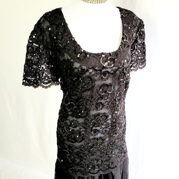 Custom Tailored Black Evening Gown - Picture 8 of 15